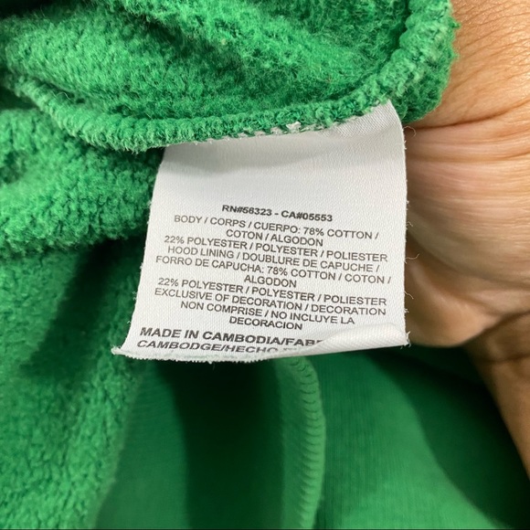 Nike Sweater Adult L Pullover Green Swoosh Spell Out Hoodie Sweatshirt Mens - Picture 10 of 13